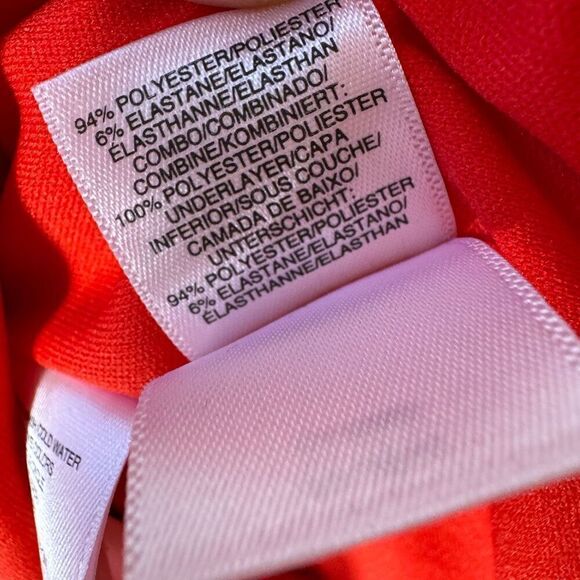 Rachel Roy Collection Flutter One Shoulder Sheath Dress Red Midi S - Picture 8 of 16